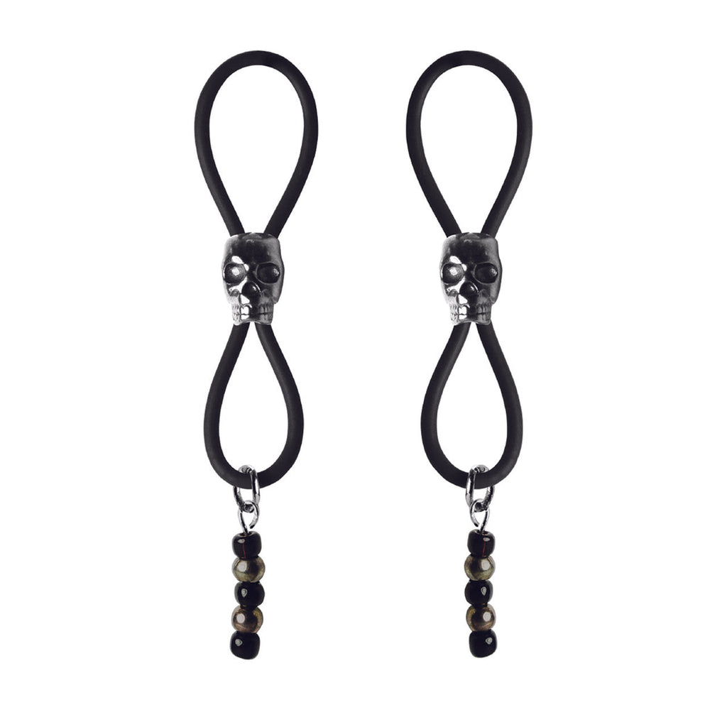 Nipple Halos Black Skulls