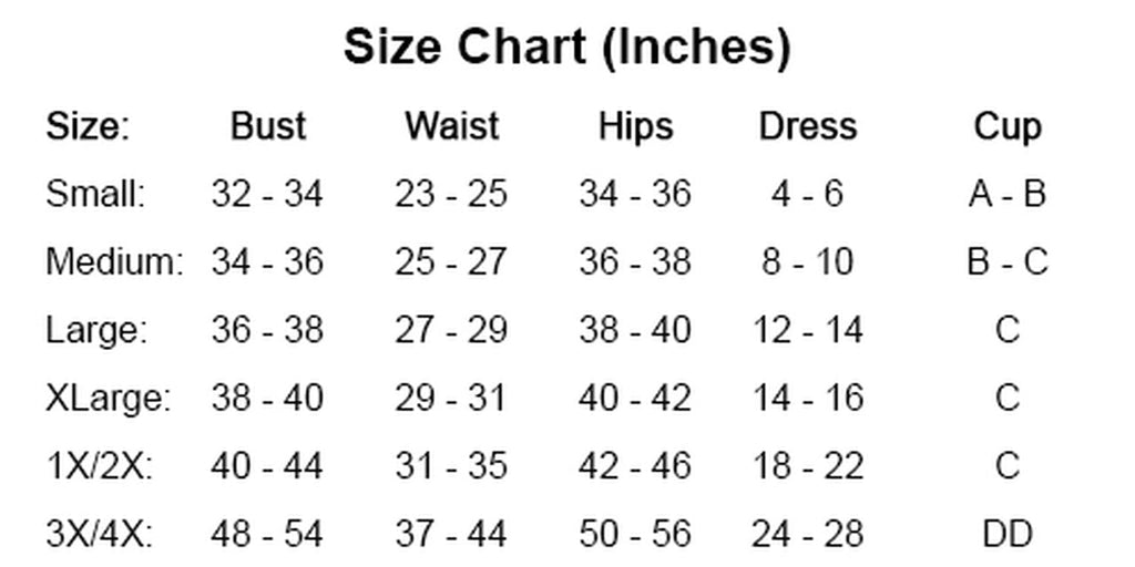 Popsi size chart