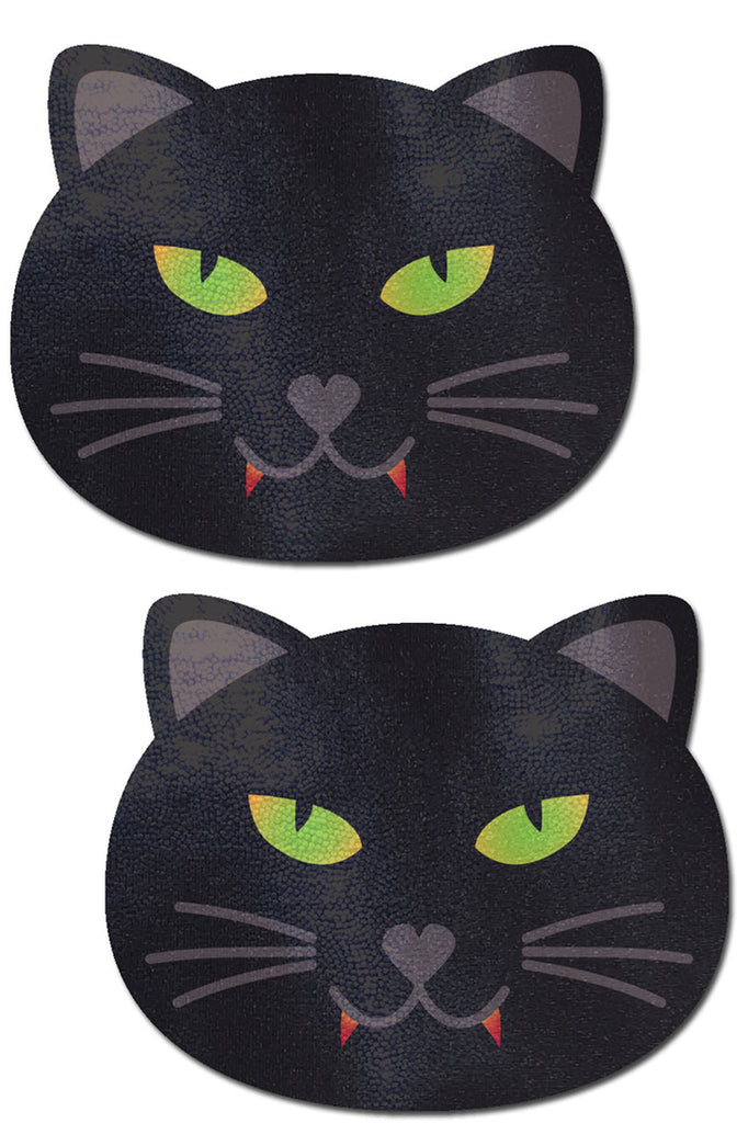 black cat nipple pasties, Halloween nipple pasties