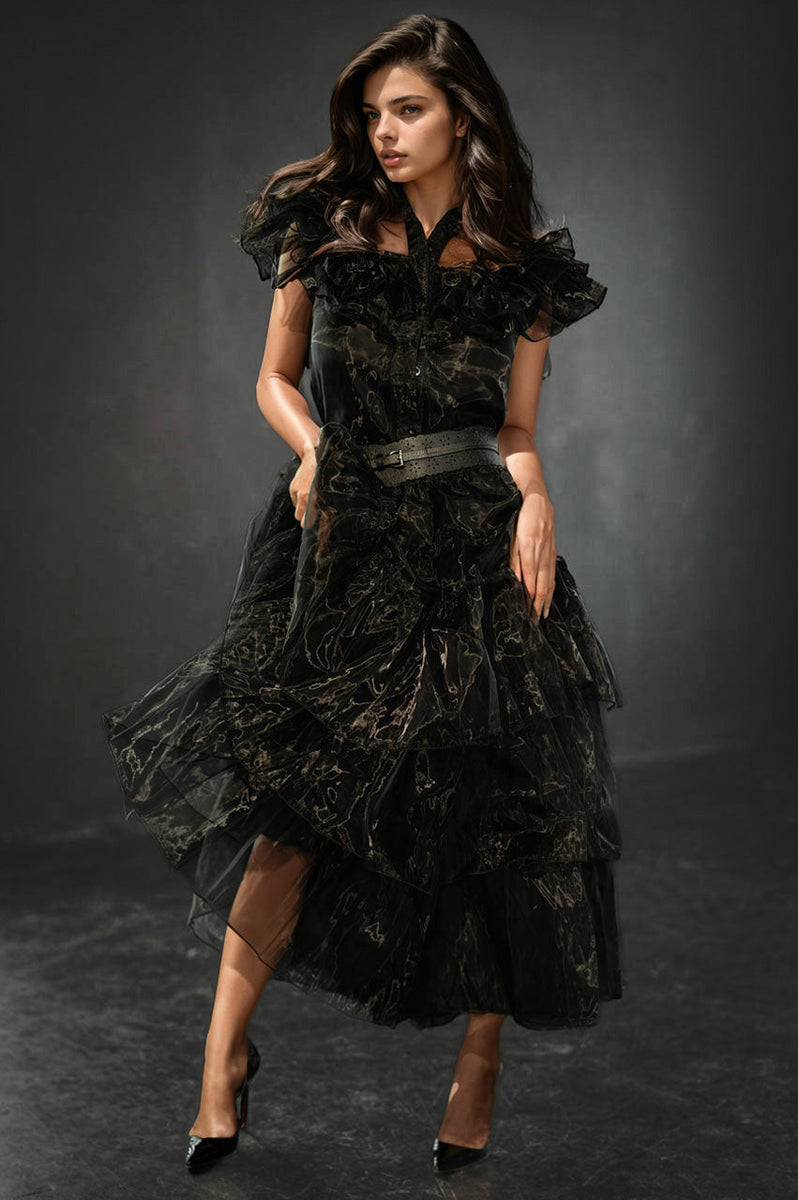 Midweek Prom Night Costume, Black Prom Dress TV Costume