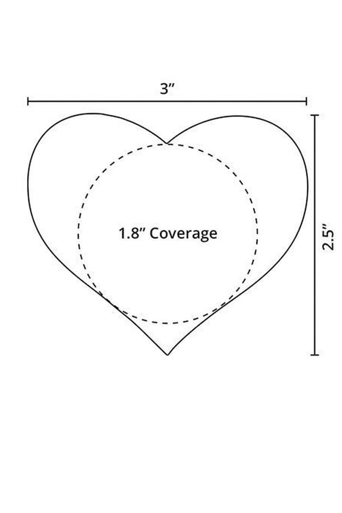 Heart Nipple Pasties measurements