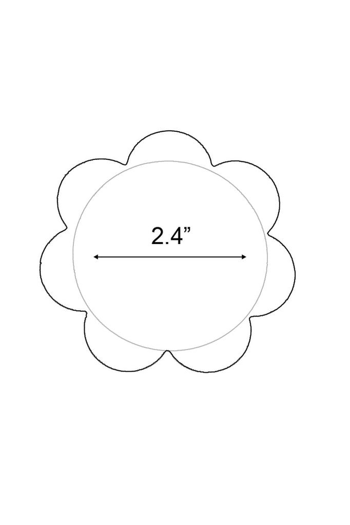 Petal shaped nipple pasties measurements