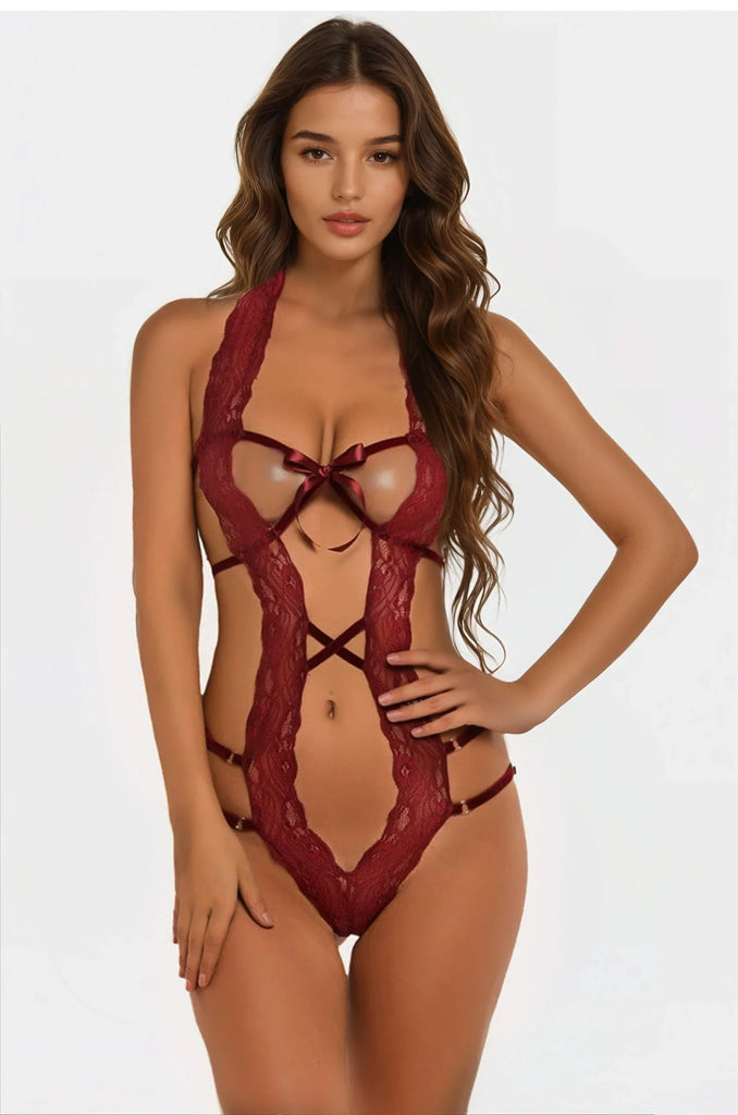 String Teddy Strappy Lace String Teddy