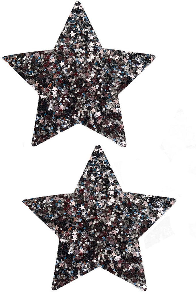 Shop these women's gunmetal stars nipple cover pasties from Neva Nude