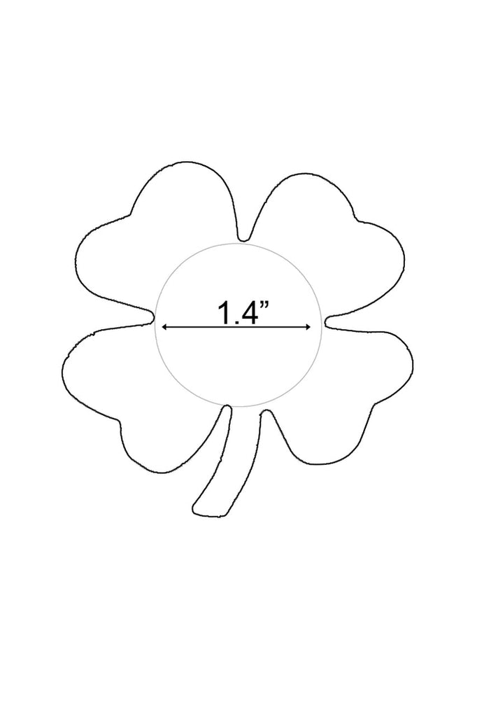 Mini shamrock nipple pasties measurements