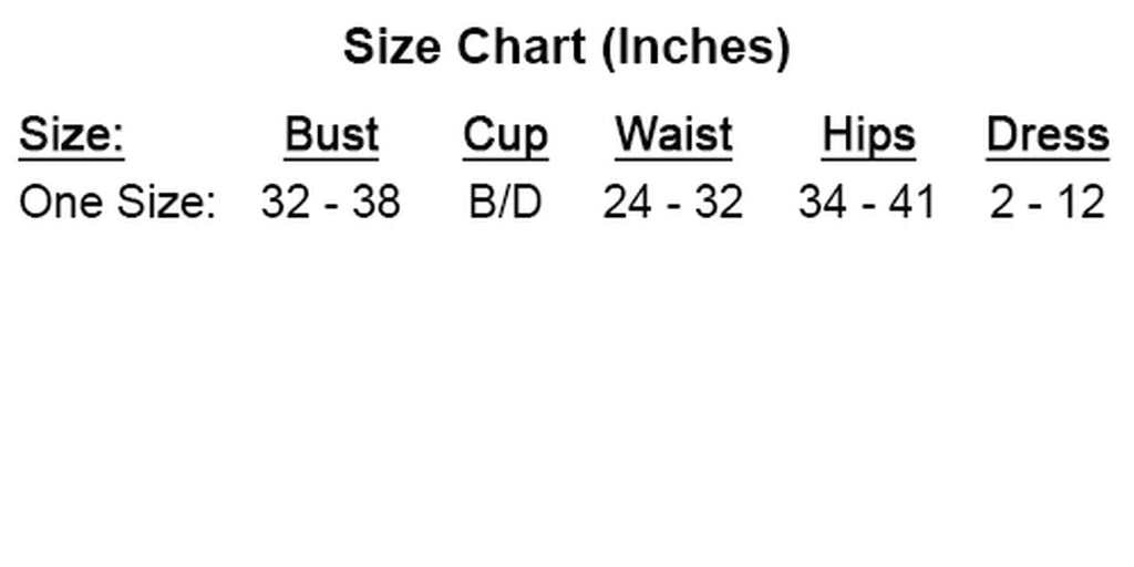 Midnight ballerina size chart