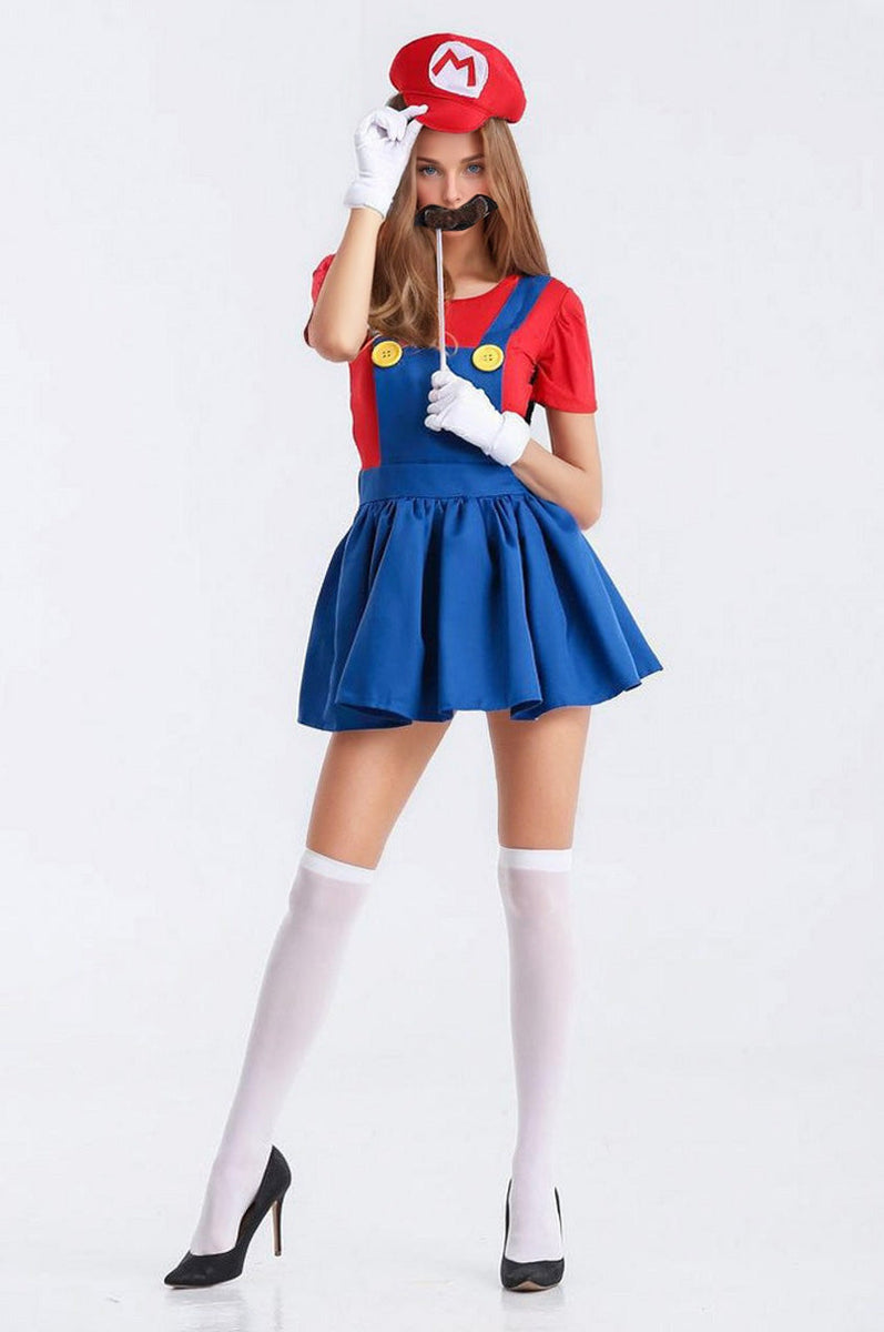 Sexy Video Game Plumber Costume, Red Plumber costume